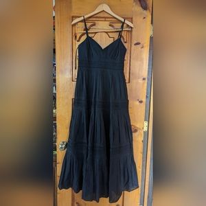 Ralph Lauren, black maxi peasant dress, size 6